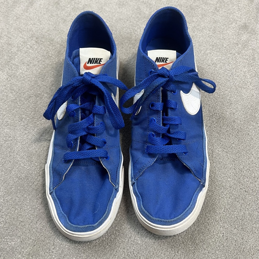 Nike Court Legacy Canvas Mens Blue White Low Top Sneakers CW6539-401 Size 8.5